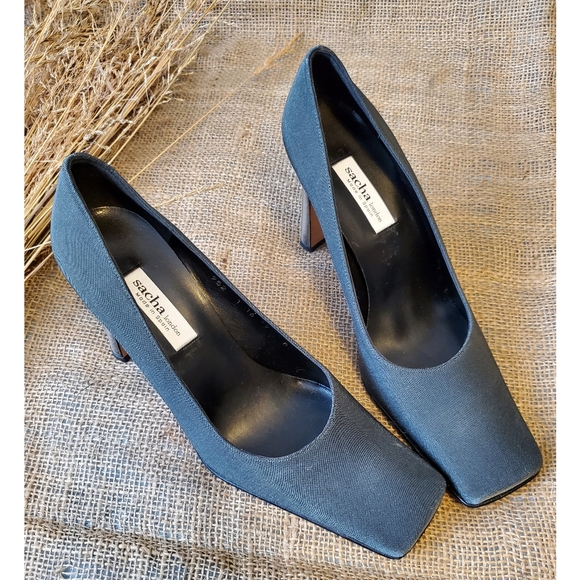 Sacha London Vintage Square Toe Heels - Picture 7 of 8